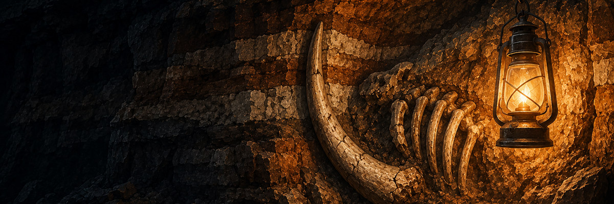 Painted Fossil Beds mine wall artwork