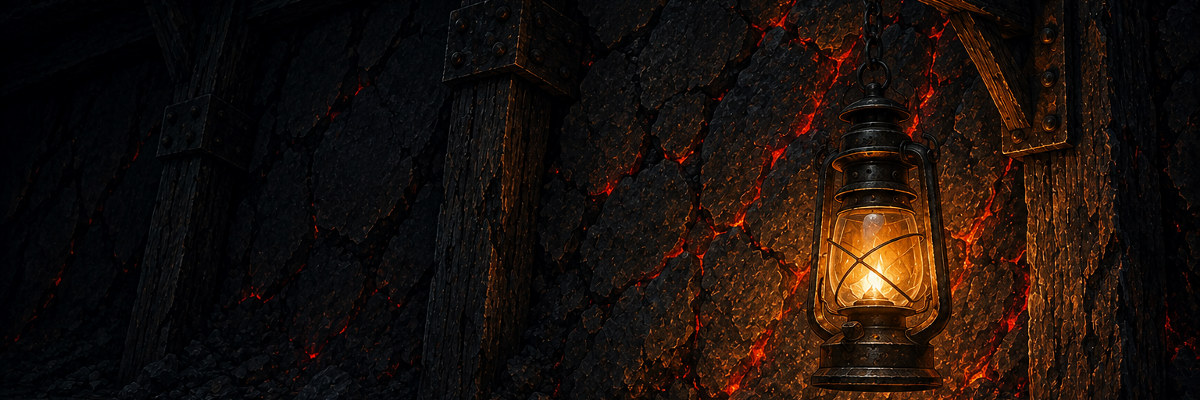 Painted Volcano mine wall artwork